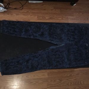 Blue & black denim pants